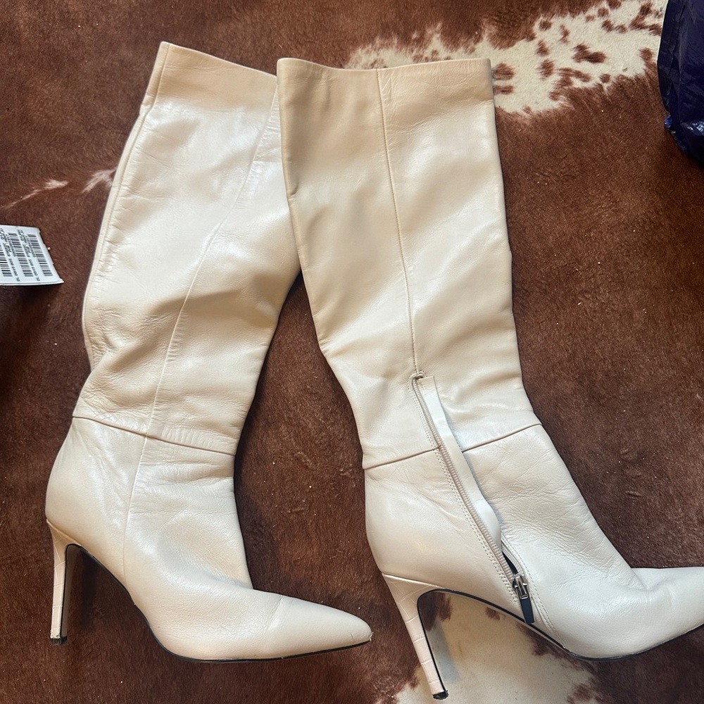 Nine West Richy Boot White Leather